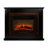 2000W Electric Fireplace Heater Free Standing Mantel 3D Fire Log Wood Effect - Black